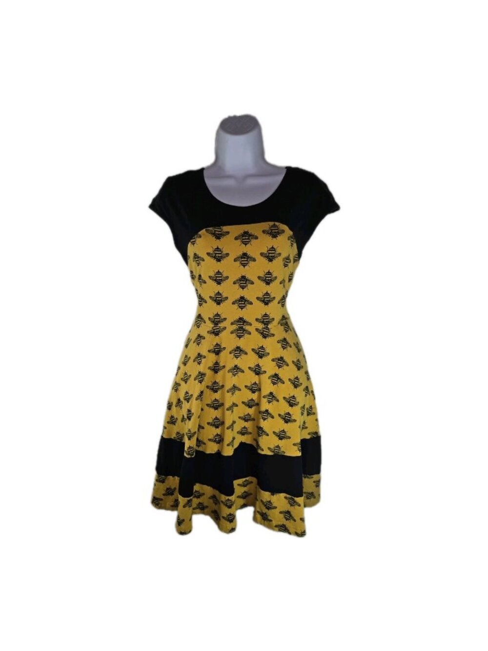 Effie's Heart Anthropologie Bumble Bee Print The Napoli Dress
